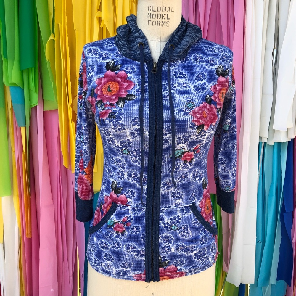 Free People zip up hoodie